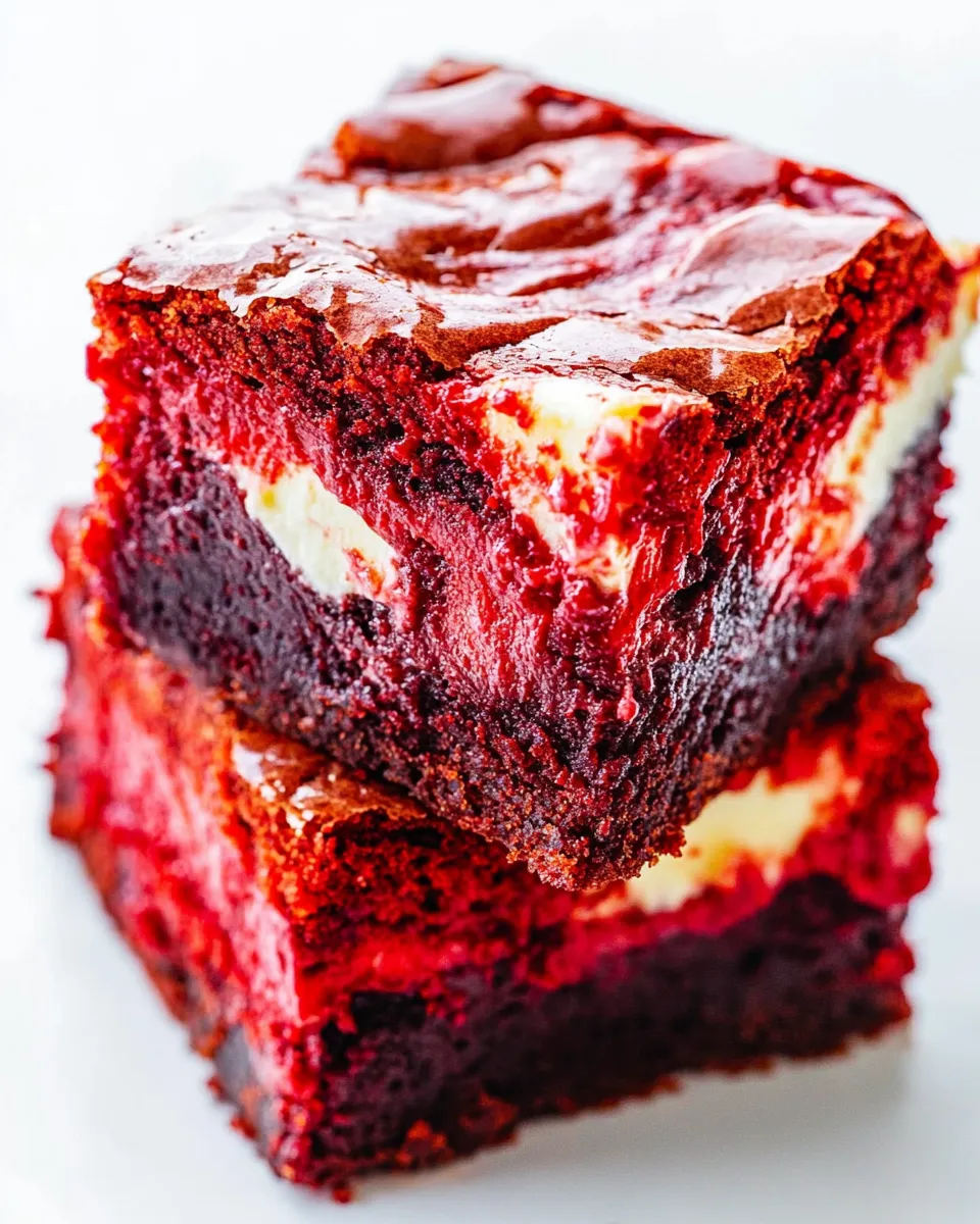 Easy Red Velvet Cheesecake Brownies recipe photo