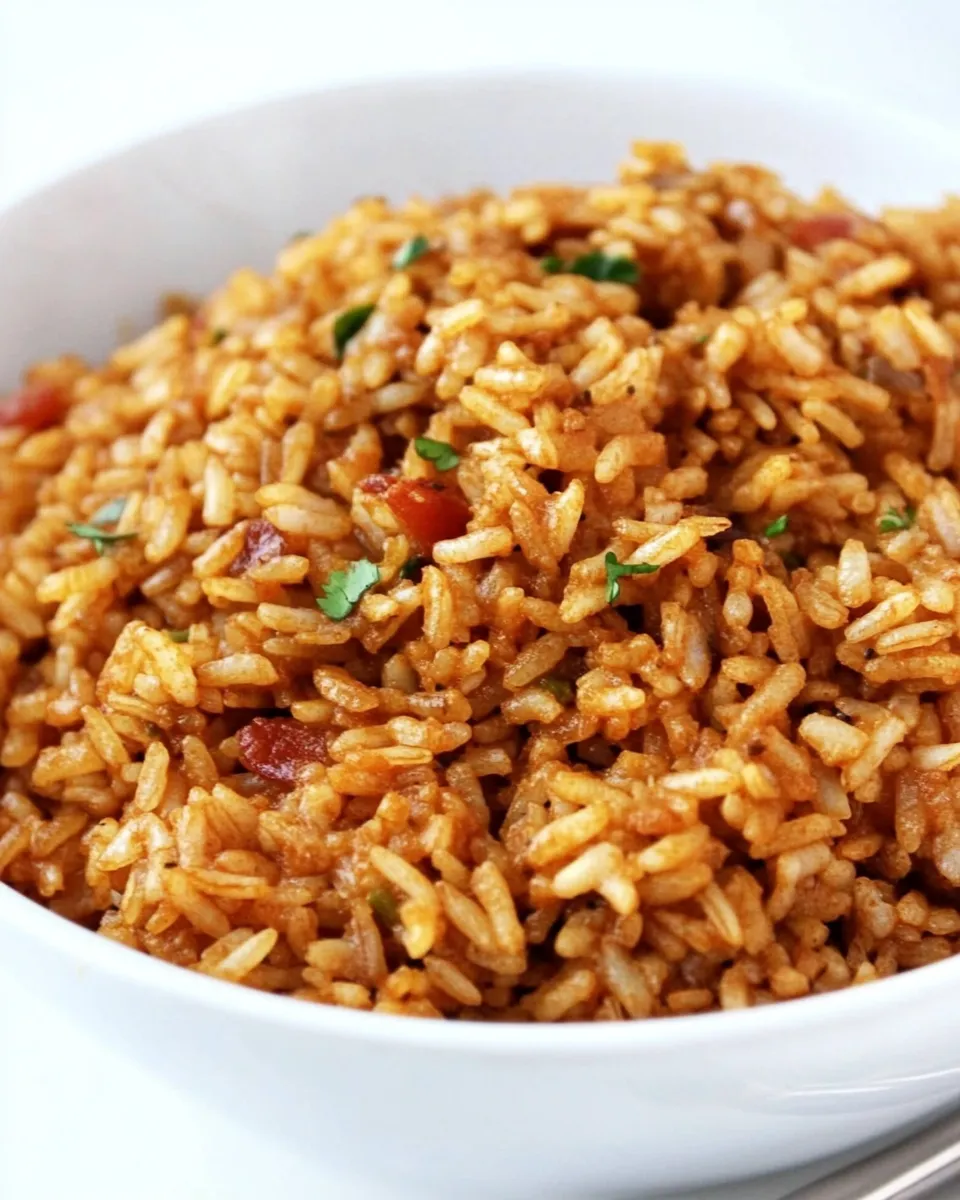 Delicious Restaurant Style Mexican Rice shot