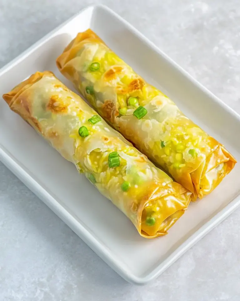 Homemade Rice Paper Samosa Rolls photo