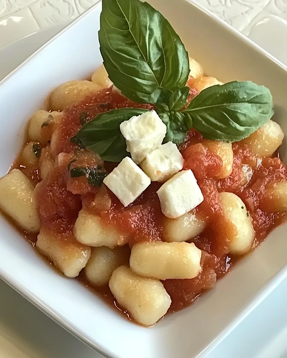 Classic Ricotta Gnocchi with Marinara shot