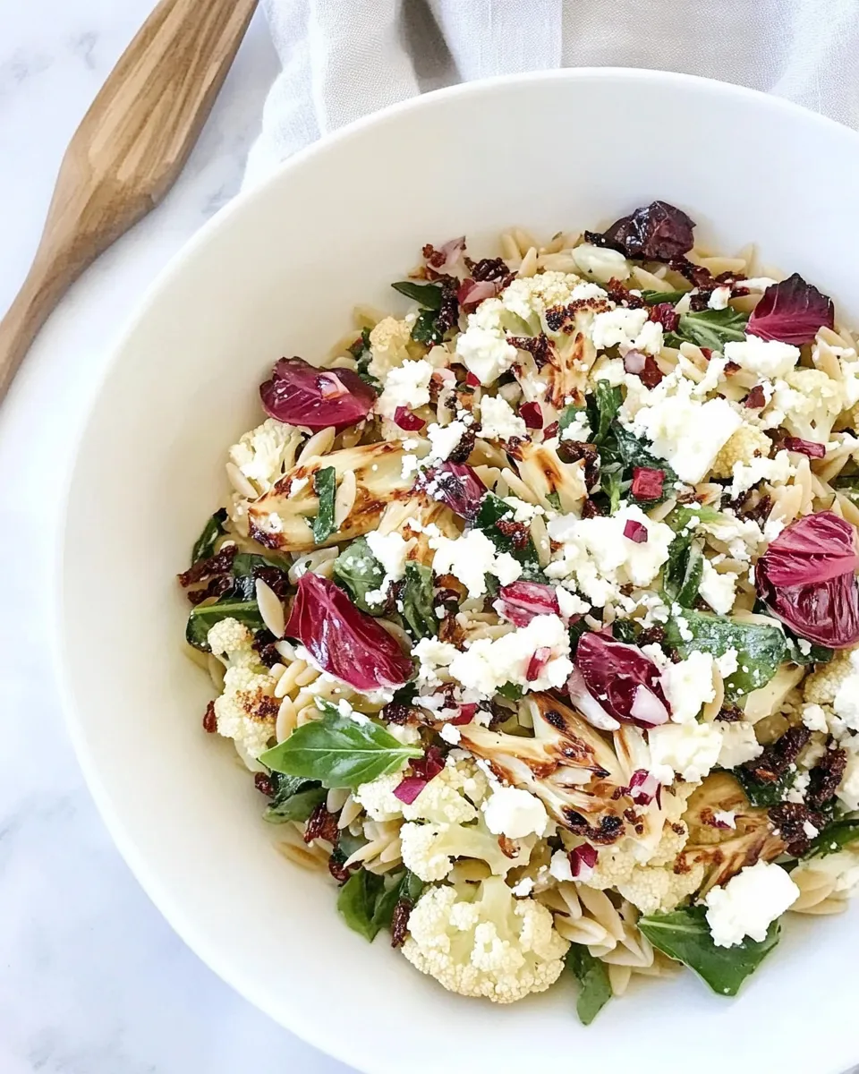 Fresh Roasted Cauliflower, Feta, and Orzo Salad dish photo