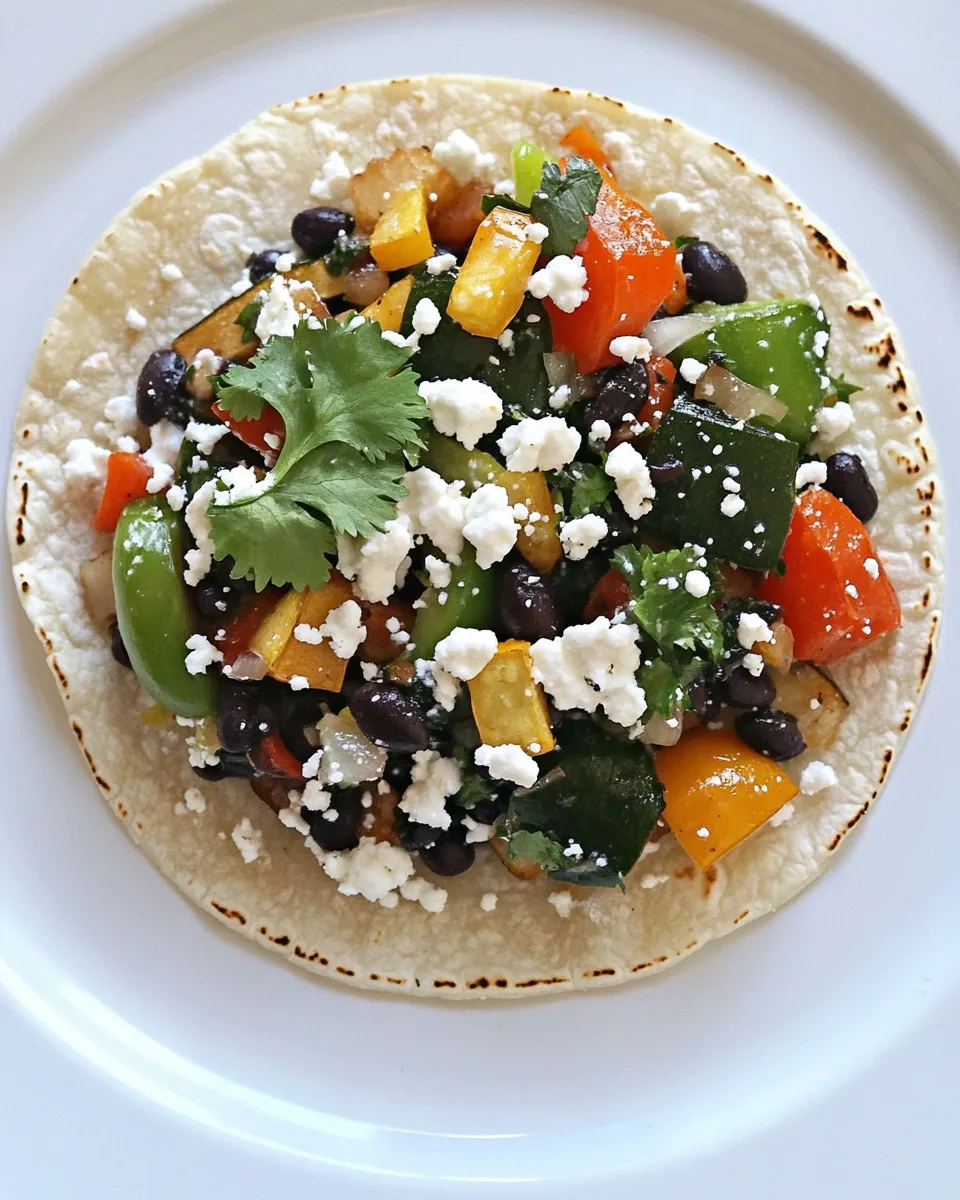 Easy Roasted Vegetable and Black Bean Tacos photo