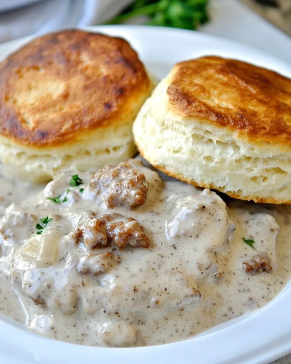 Delicious Sausage Gravy and Biscuit Skillet Recipe picture