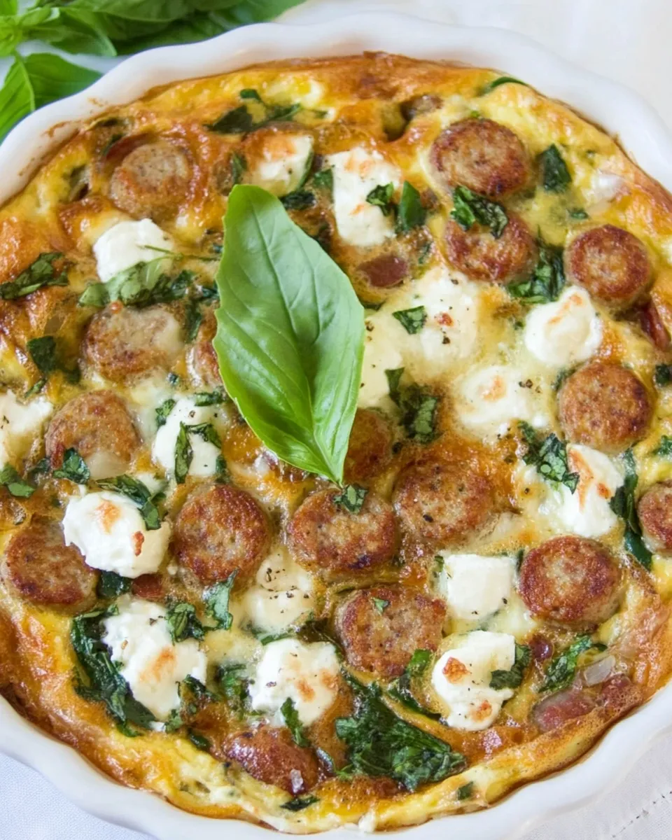 Easy Sausage and Bocconcini Frittata recipe photo