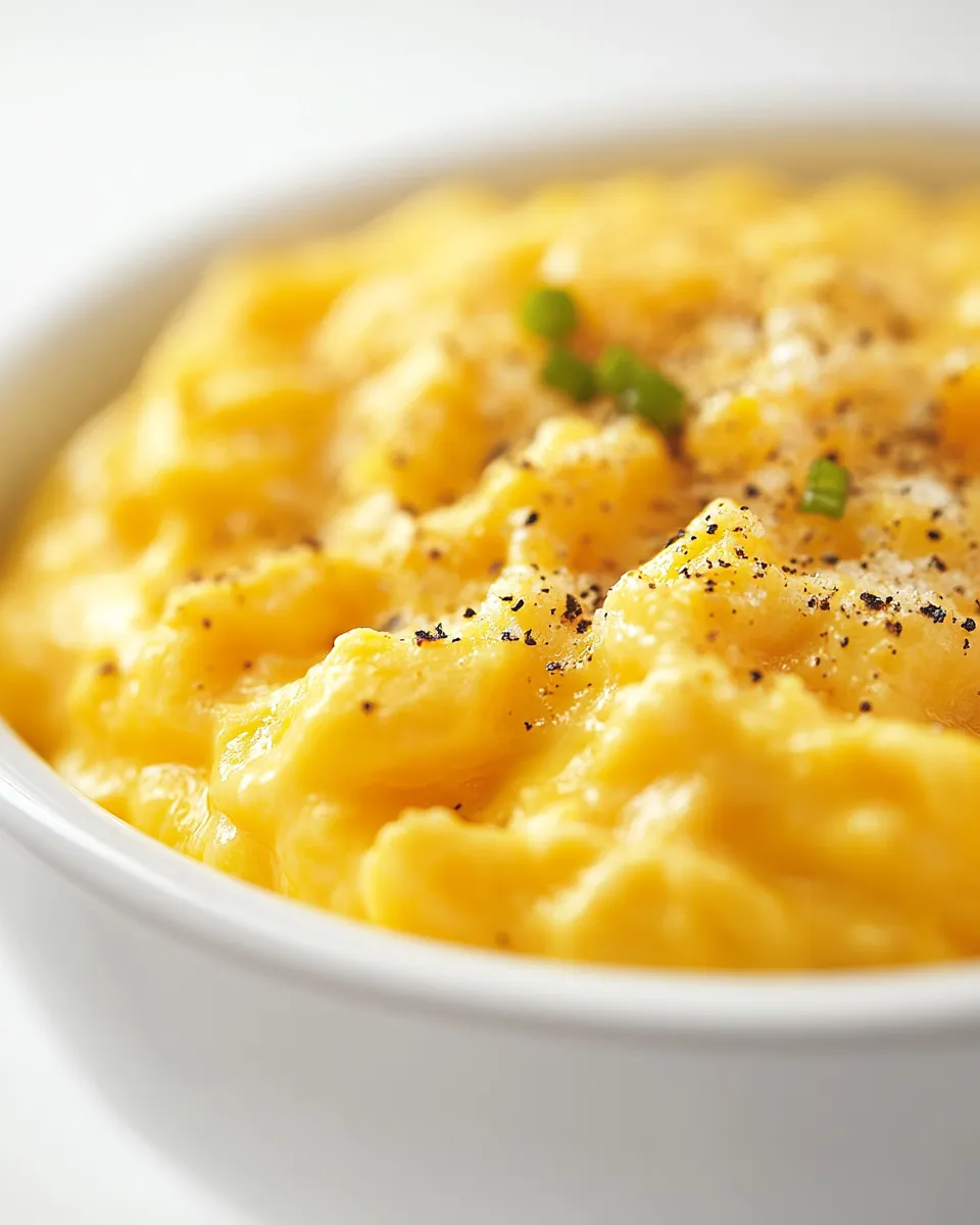 Homemade Scrambled Eggs in the Microwave shot