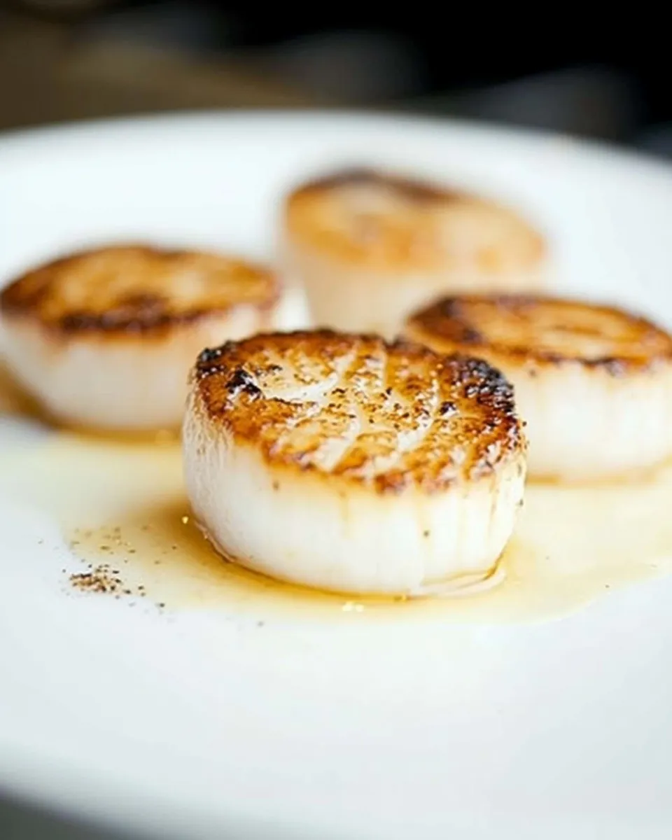 Classic Simple Pan Seared Scallops dish photo