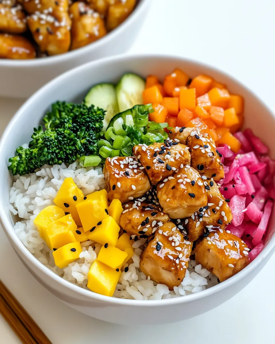 Homemade Simple Teriyaki Bowl with Chicken photo
