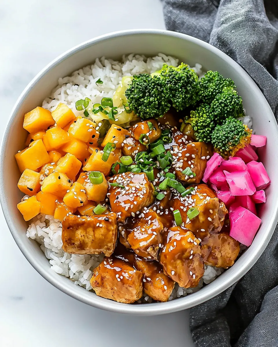 Easy Simple Teriyaki Bowl with Chicken recipe image