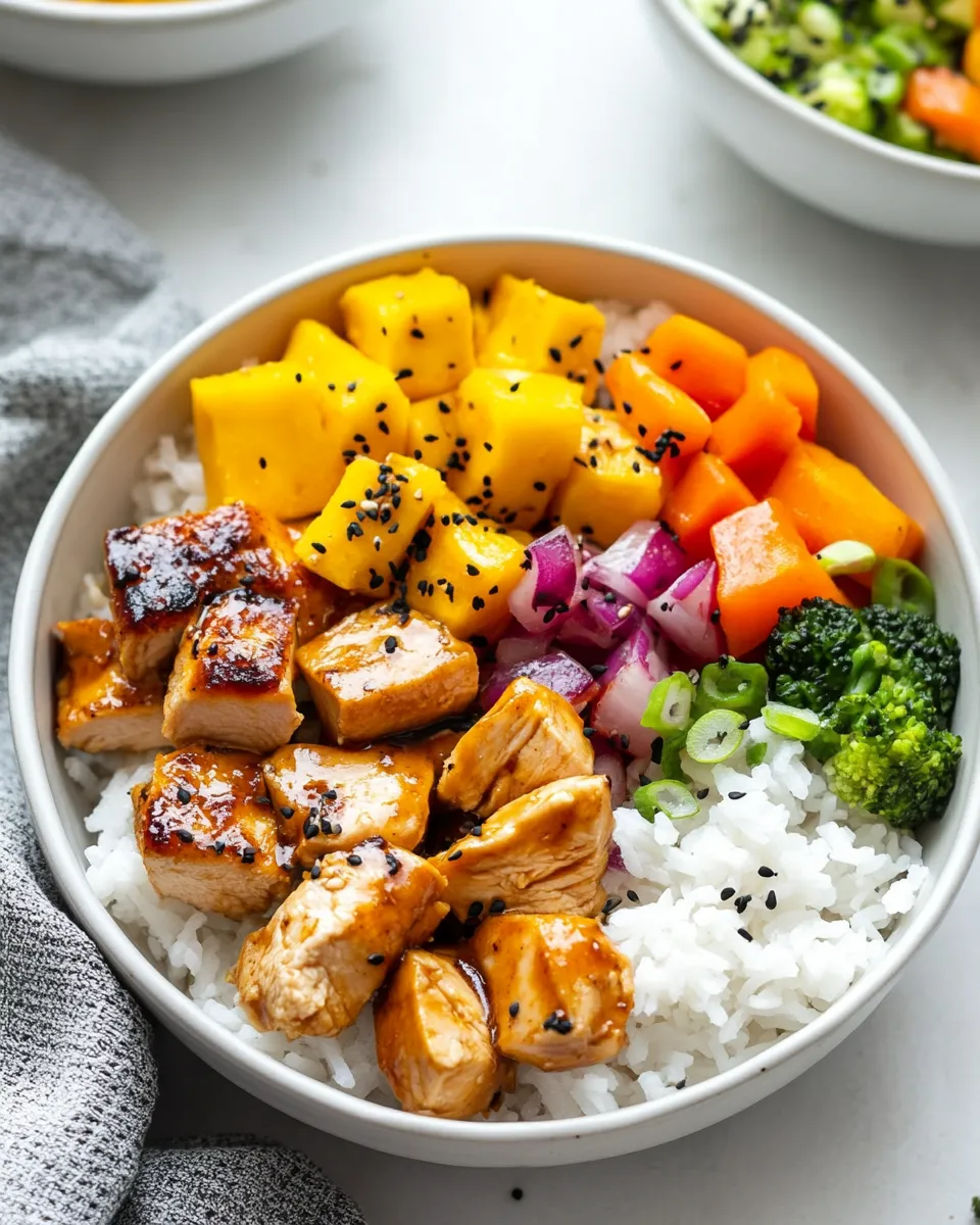 Delicious Simple Teriyaki Bowl with Chicken shot