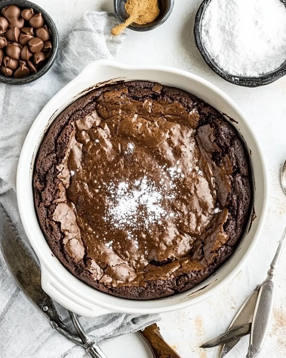 Easy Skillet Brownies Recipe shot
