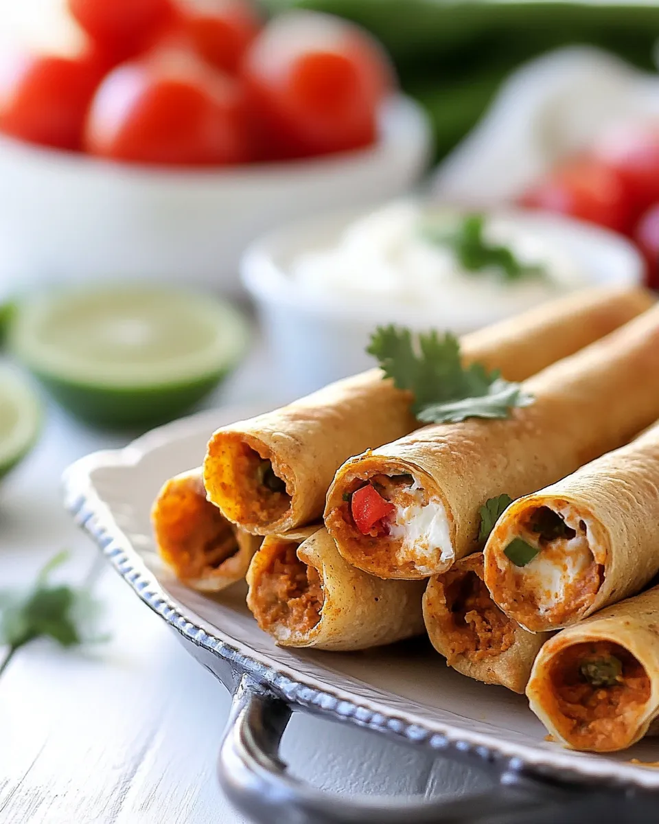 Delicious Skinny Baked Cream Cheese Taquitos image
