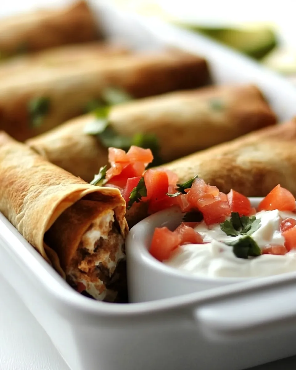 Easy Skinny Baked Cream Cheese Taquitos recipe photo