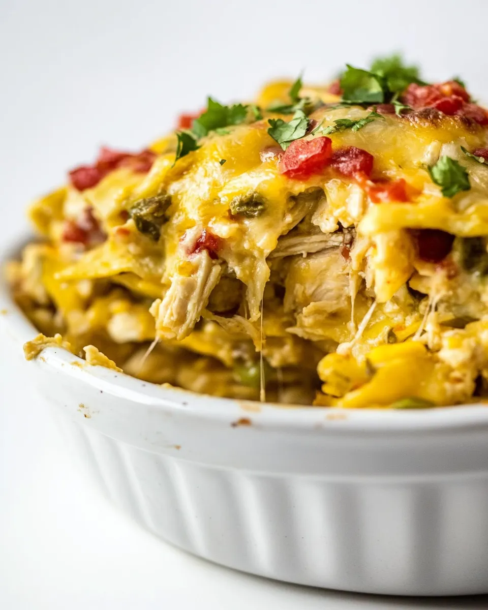 Homemade Skinny Chicken Tortilla Casserole photo