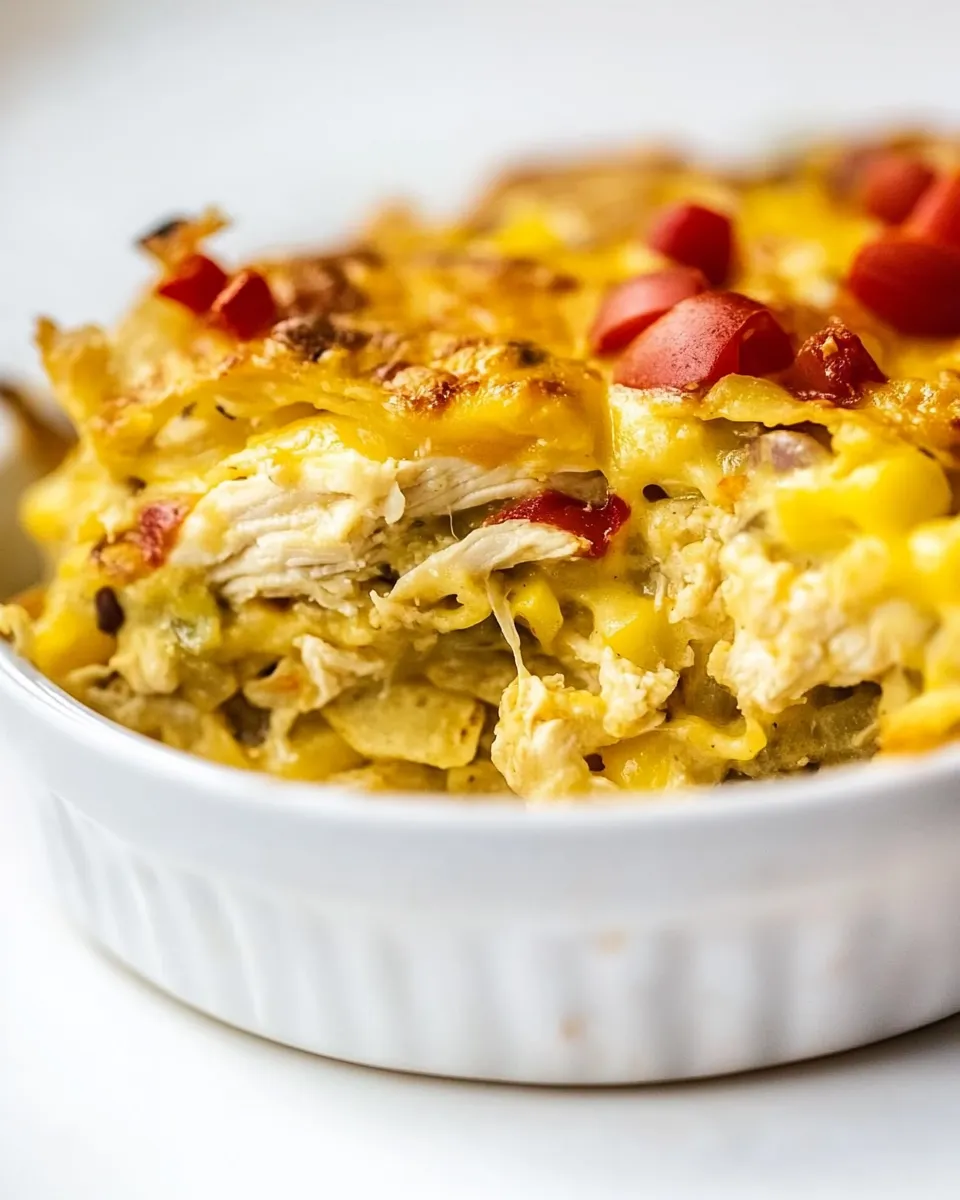 Classic Skinny Chicken Tortilla Casserole image