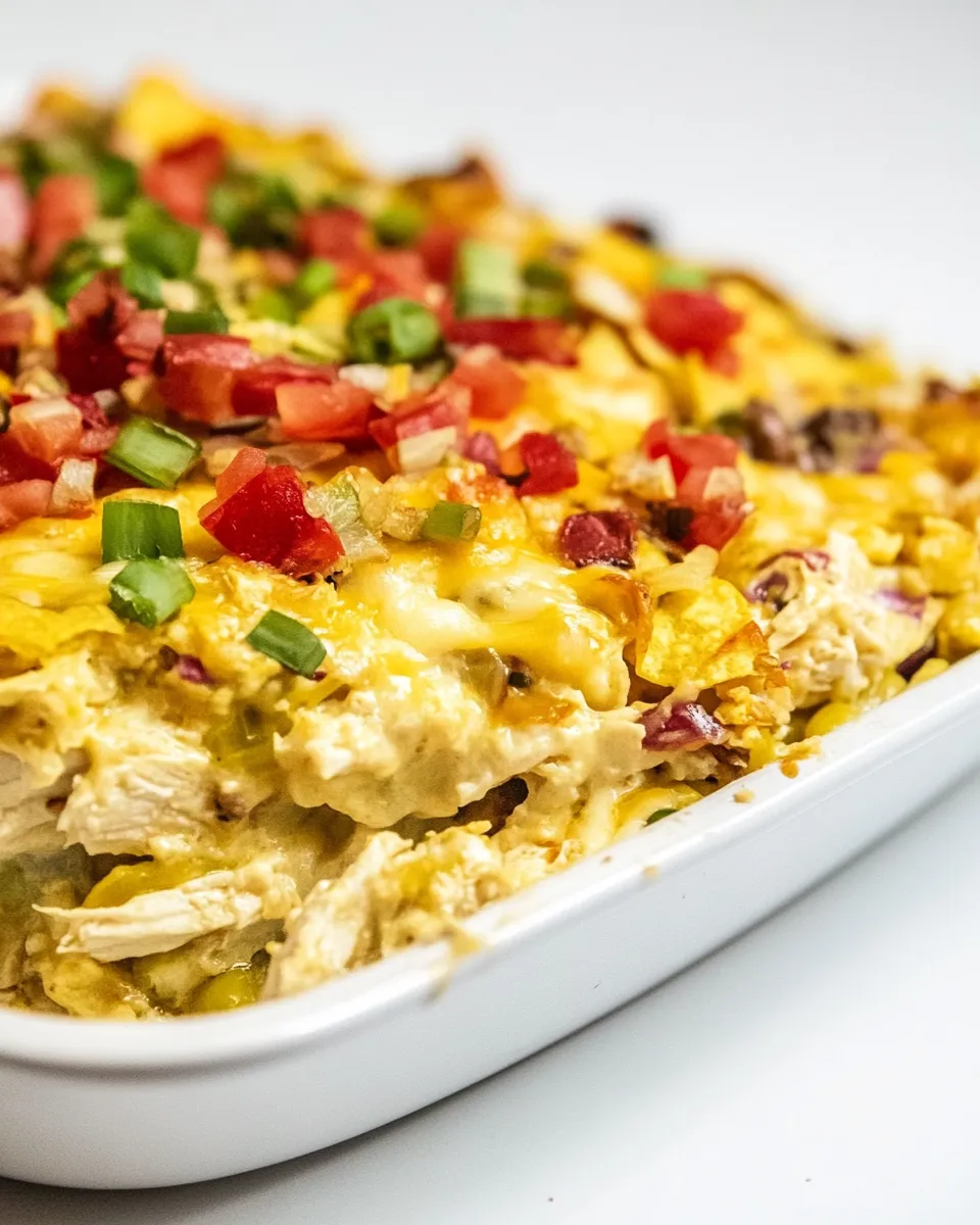 Delicious Skinny Chicken Tortilla Casserole shot