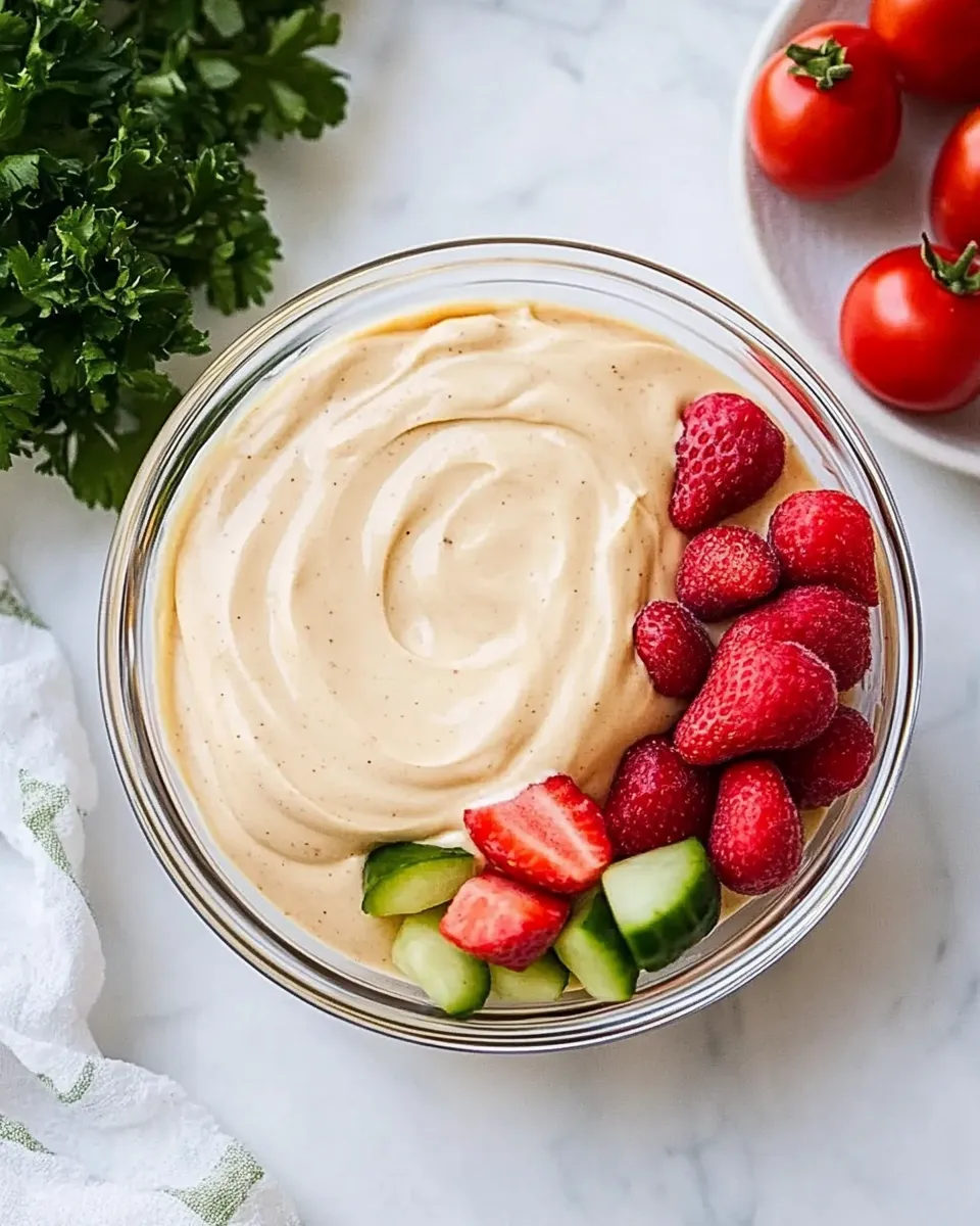 Delicious Skinny Peanut Butter Yogurt Dip image