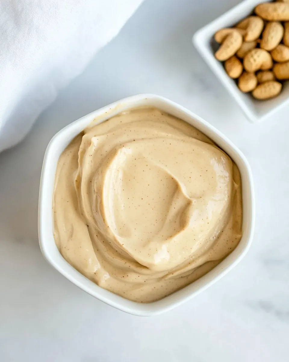 Healthy Skinny Peanut Butter Yogurt Dip dish photo