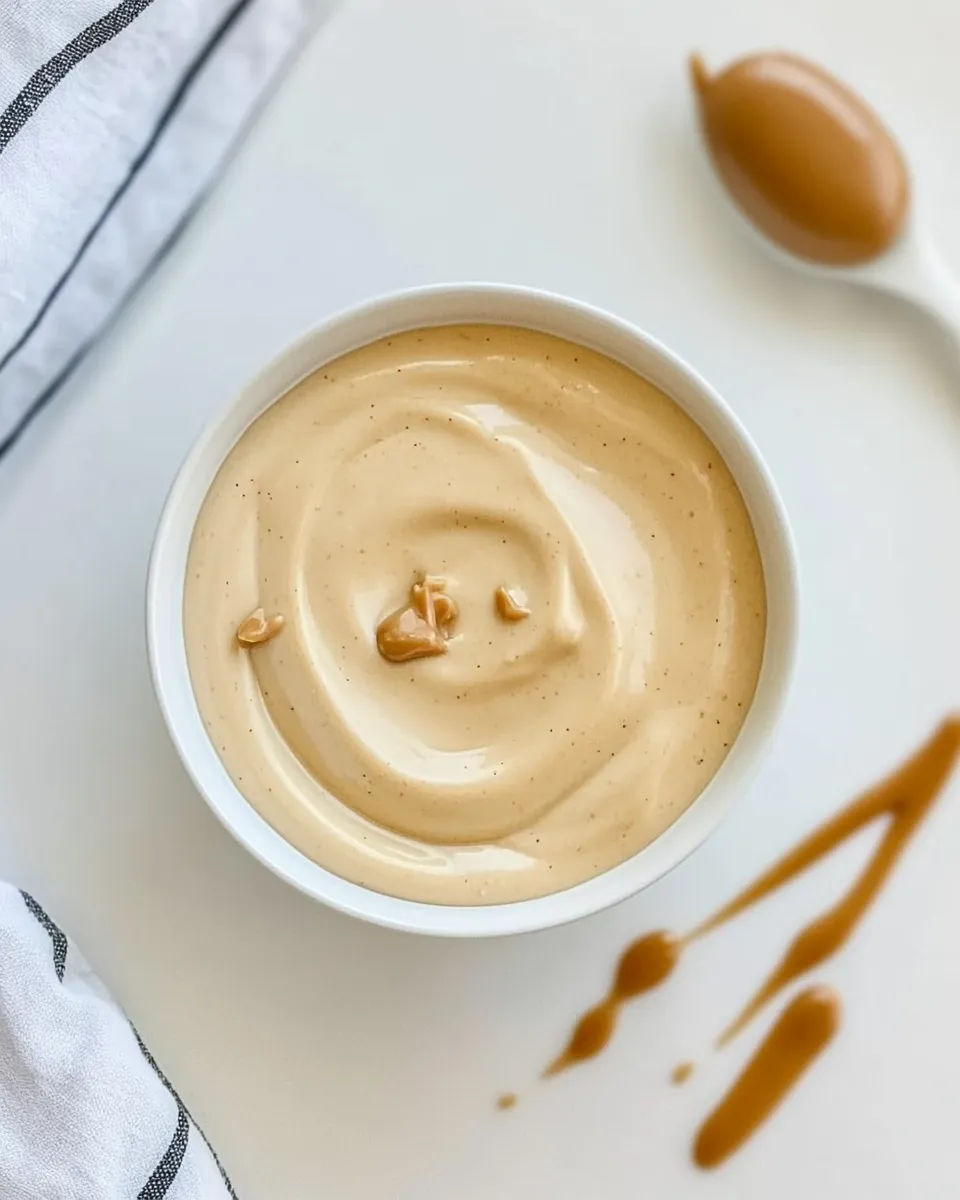 Quick Skinny Peanut Butter Yogurt Dip food shot