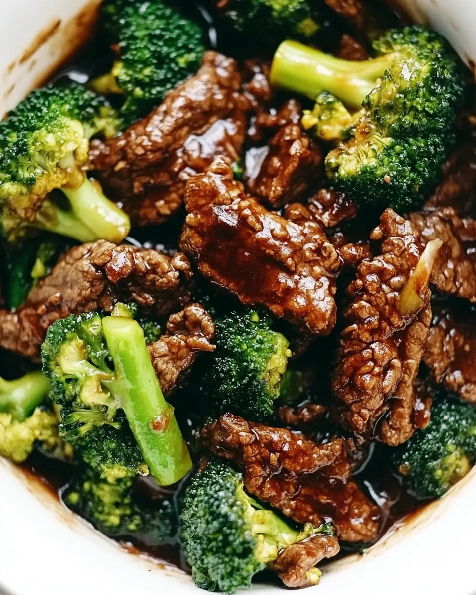 Delicious Slow Cooker Beef and Broccoli shot