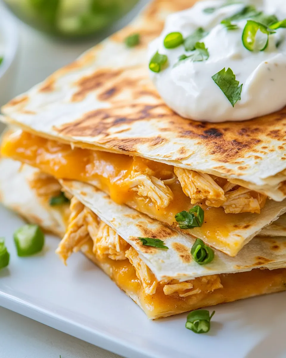 Easy Slow Cooker Chicken Quesadillas recipe photo