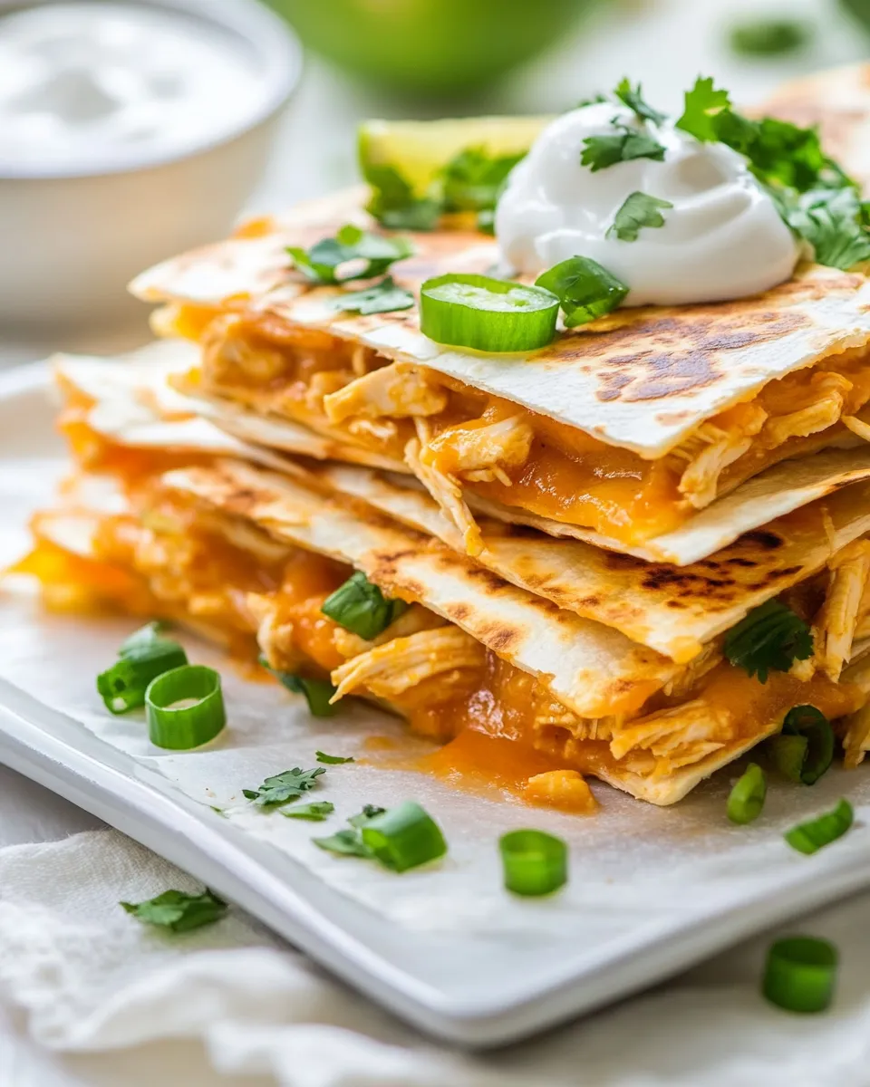 Delicious Slow Cooker Chicken Quesadillas shot