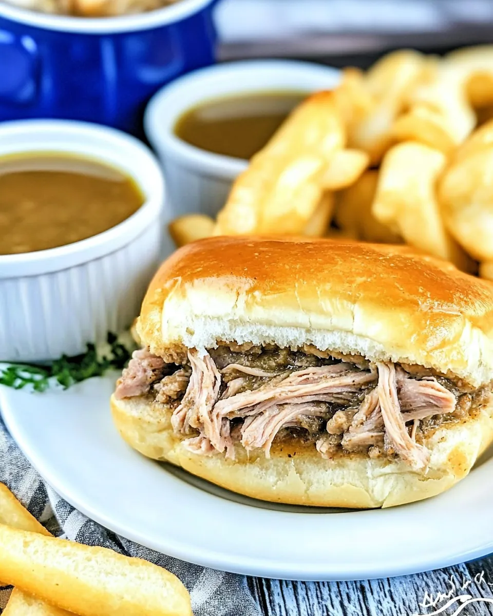 Savory Slow Cooker French Dip shot
