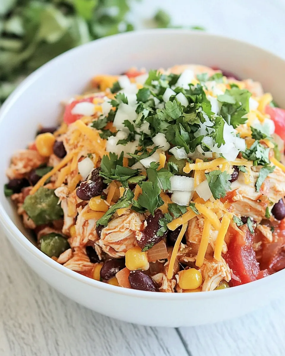 Quick Slow Cooker Mexican Chicken shot