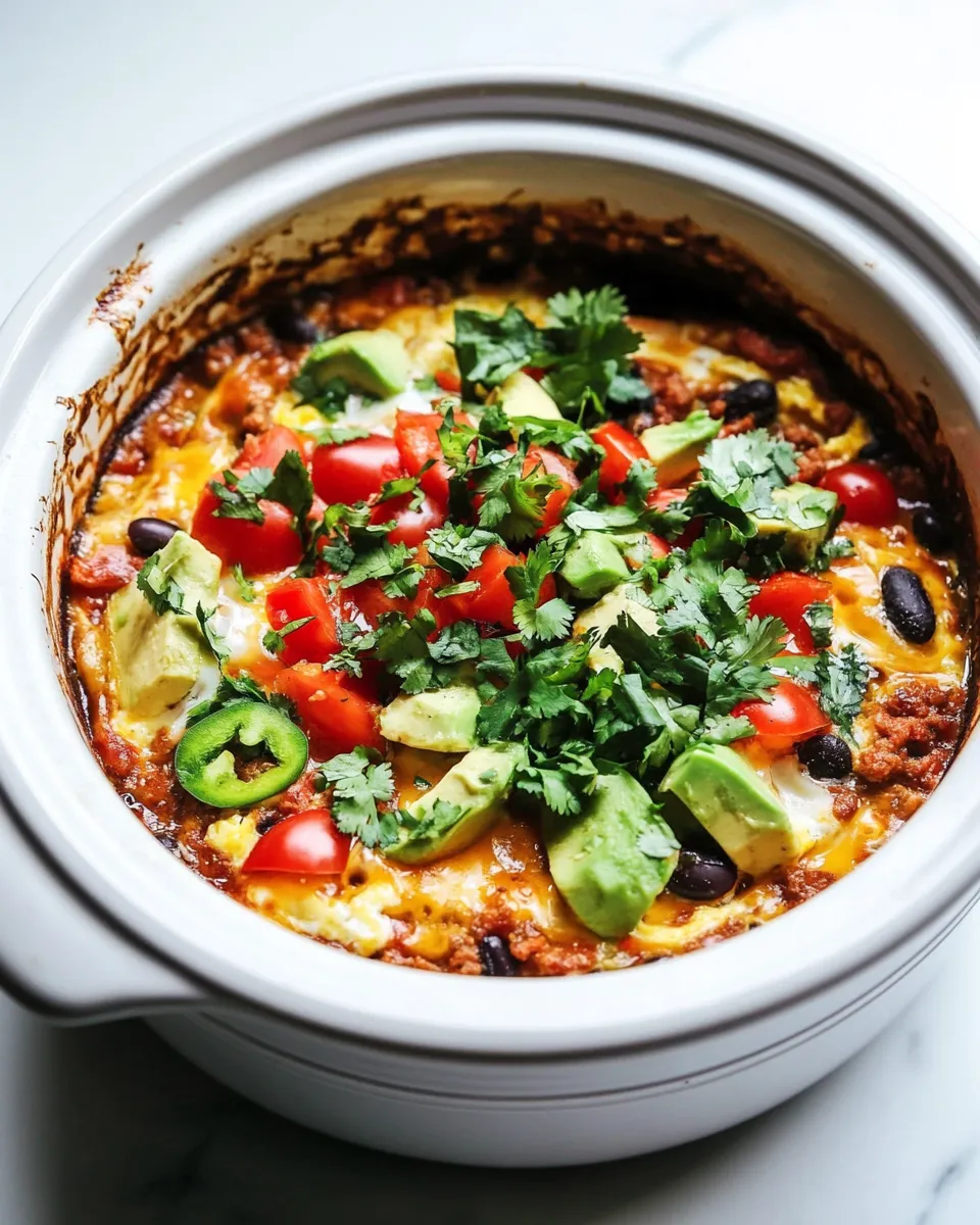 Delicious Slow Cooker Mexican Chorizo Egg Casserole image