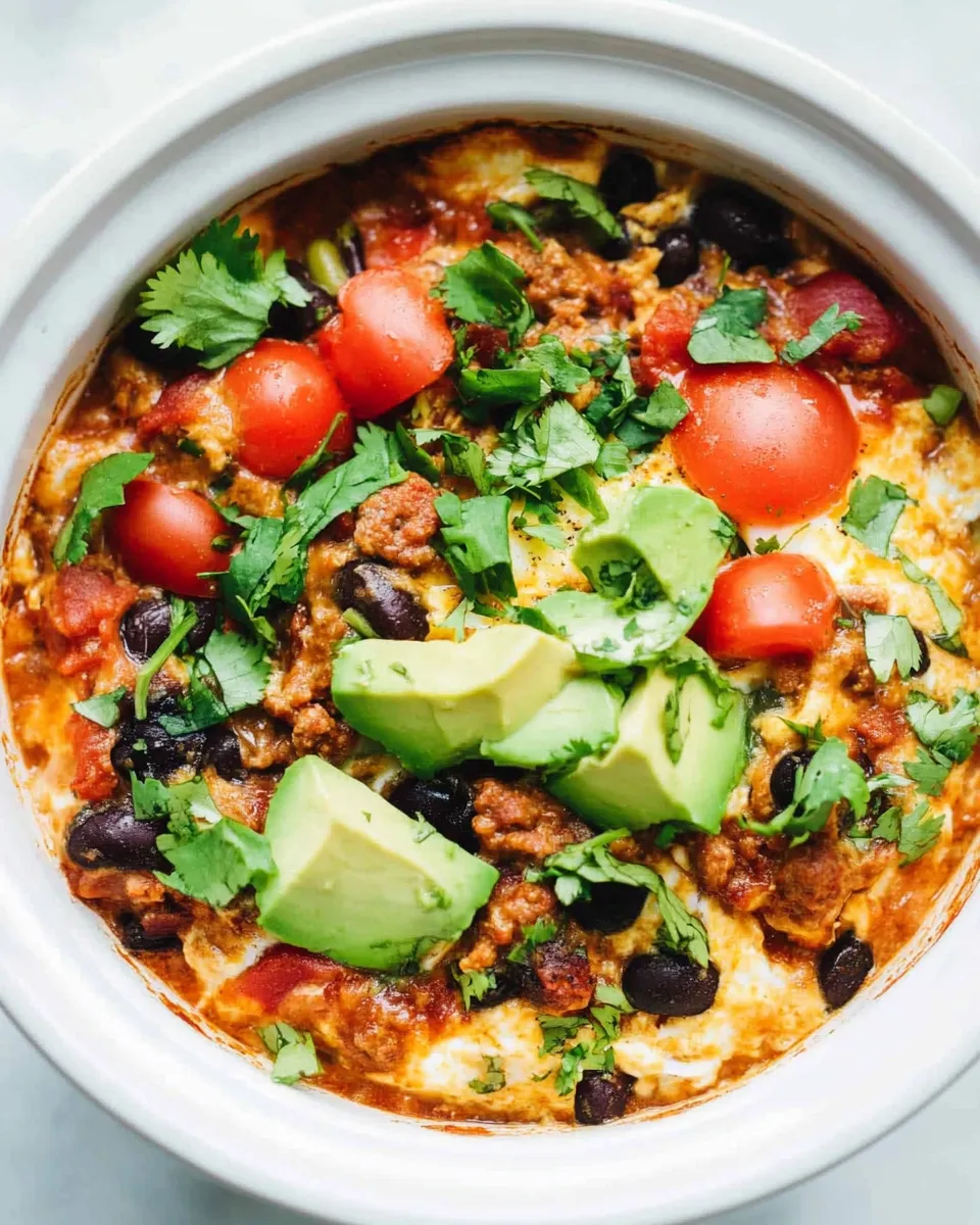Easy Slow Cooker Mexican Chorizo Egg Casserole recipe photo