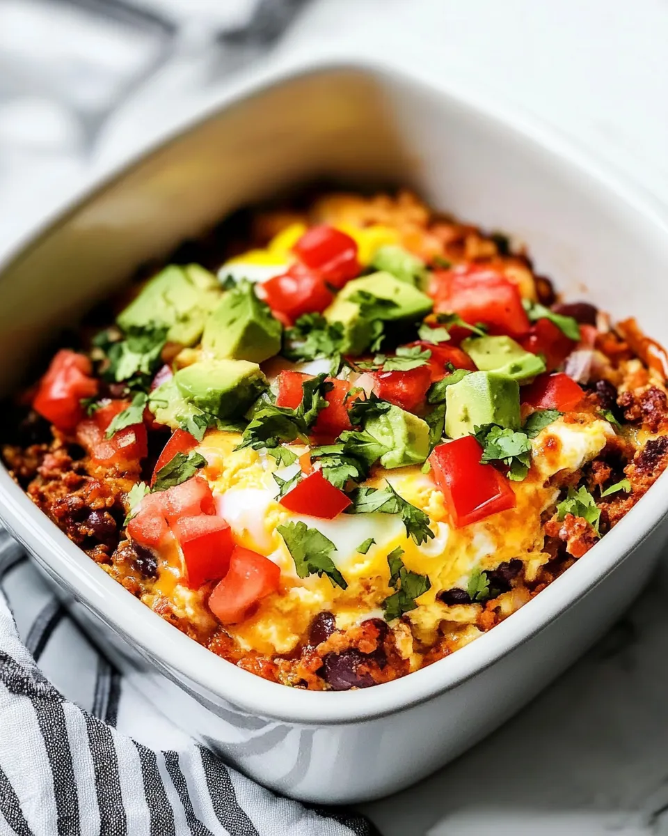 Savory Slow Cooker Mexican Chorizo Egg Casserole shot