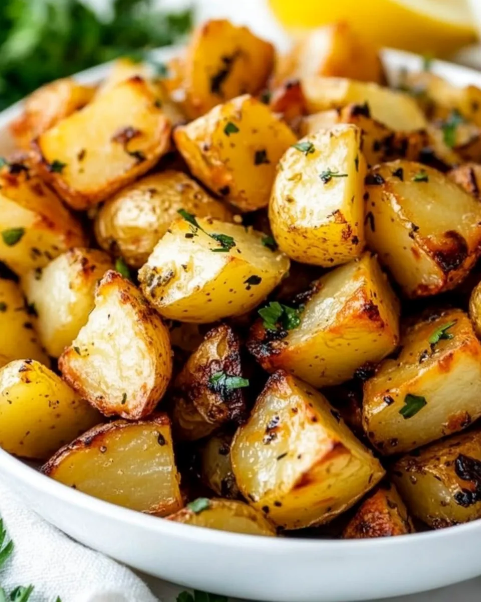 Homemade Slow Roasted Greek Lemon Potatoes photo