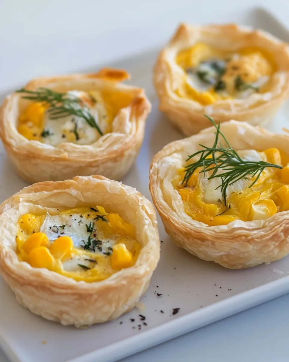 Easy Smoked Fish and Sweetcorn Tartlets recipe photo