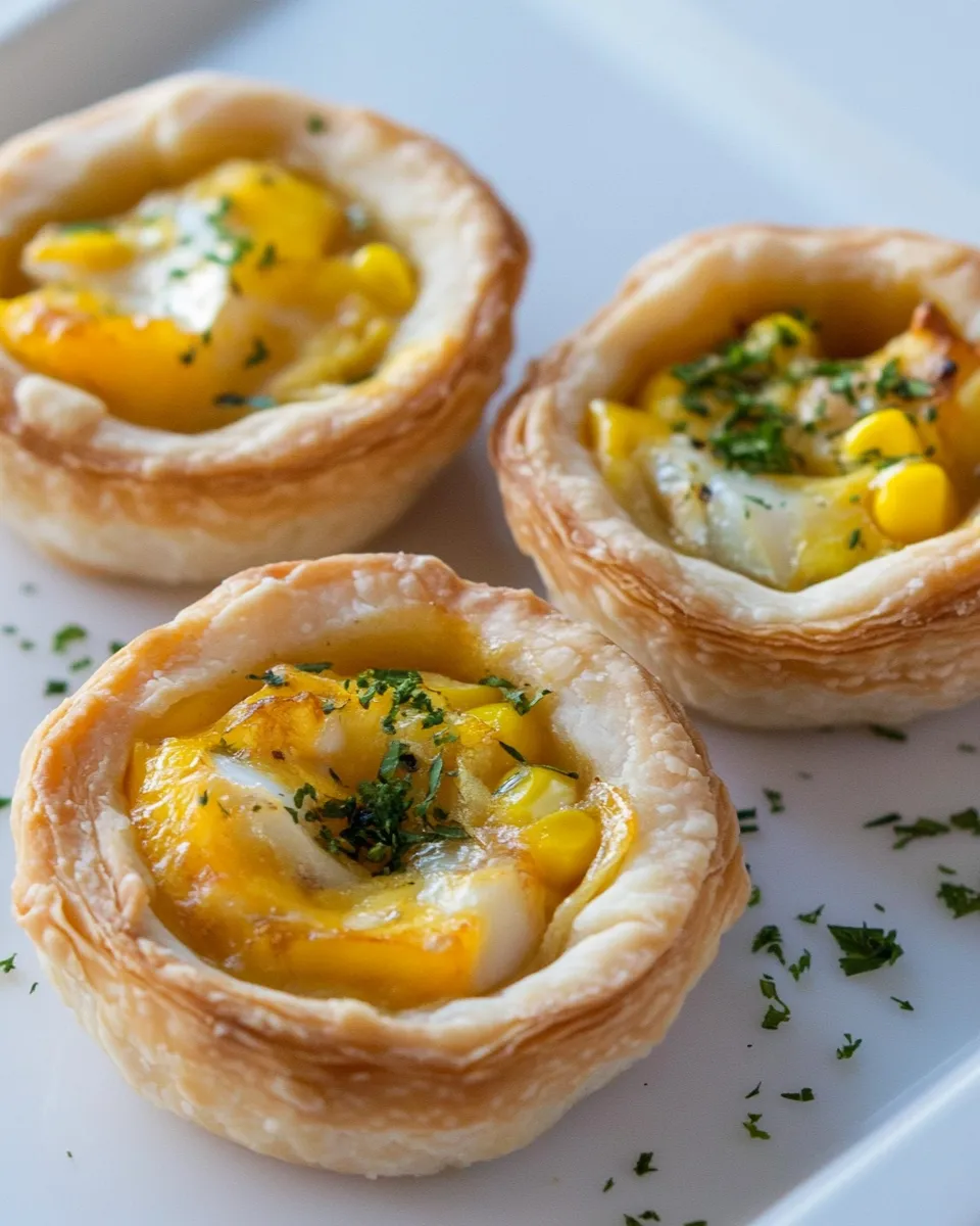 Savory Smoked Fish and Sweetcorn Tartlets shot