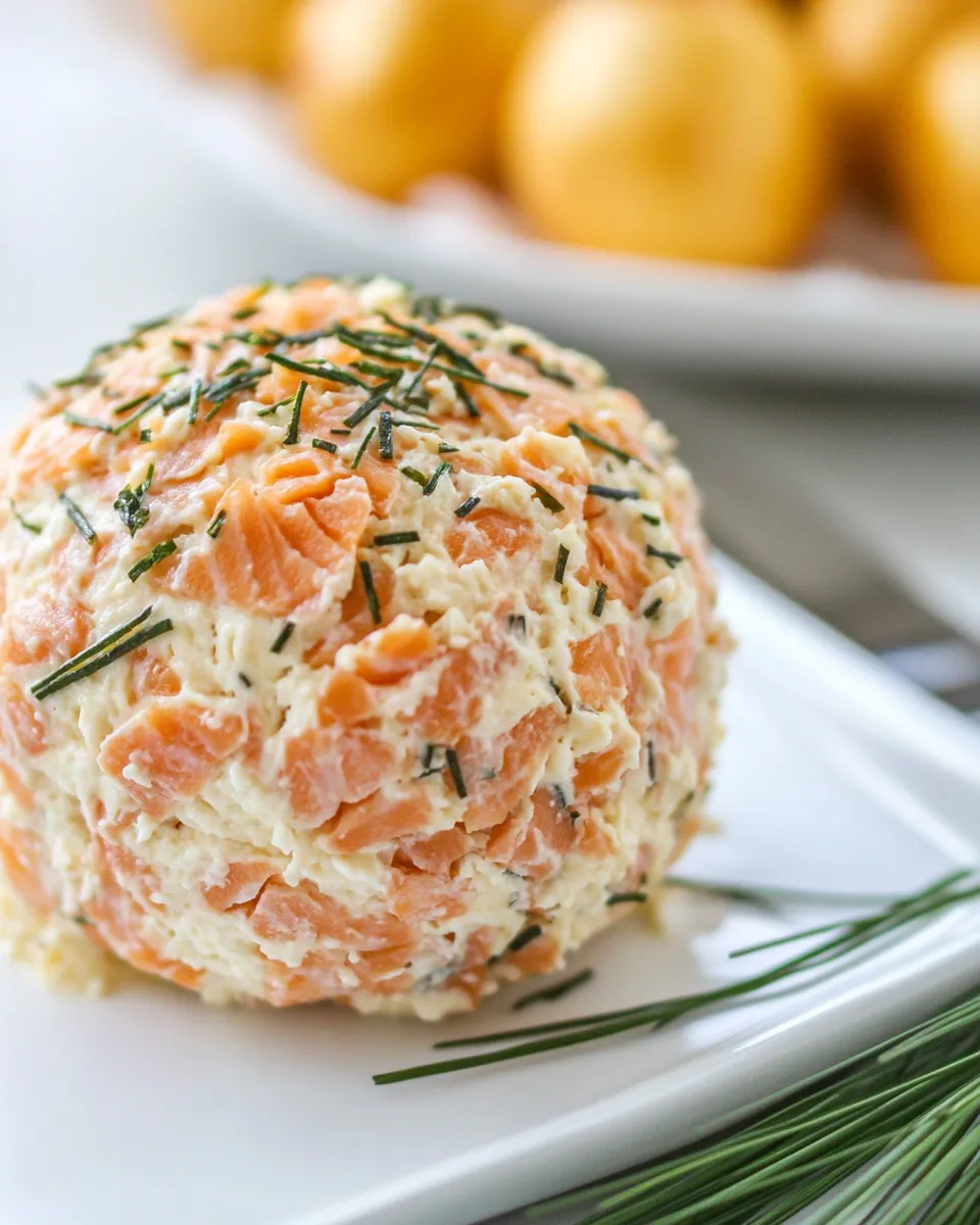 Delicious Smoked Salmon Cream Cheese Ball shot
