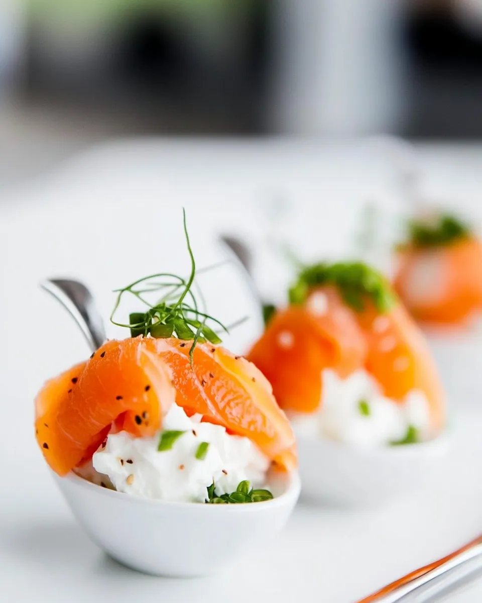Easy Smoked Salmon and Cream Cheese Spoons photo