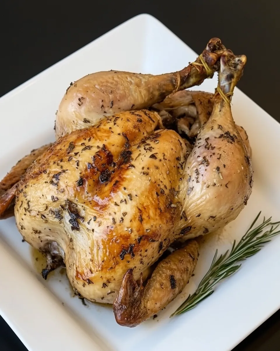 Savory Smoked Whole Chicken with Italian Marinade shot