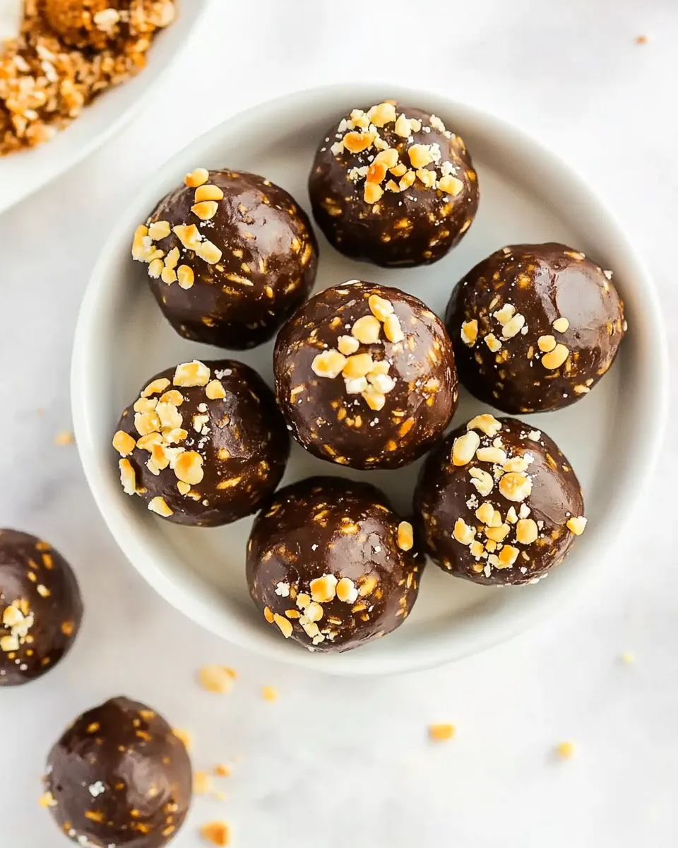Delicious Snickers Protein Balls image
