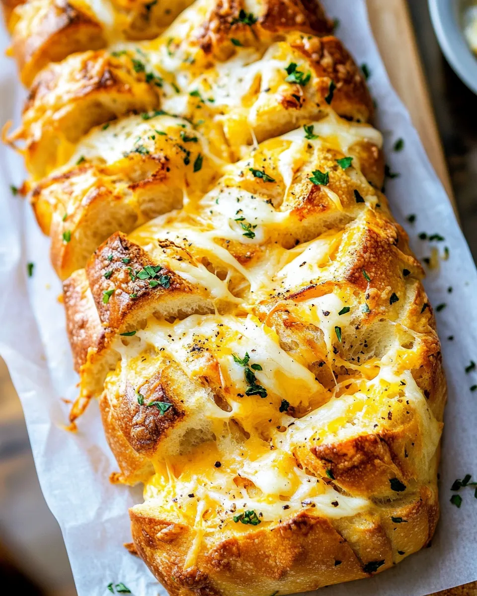 Delicious Soft Garlic Herb Cheddar Cheese Bread. dish image