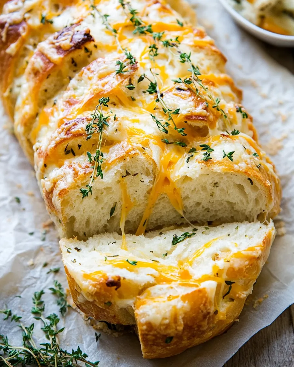 Savory Soft Garlic Herb Cheddar Cheese Bread. shot