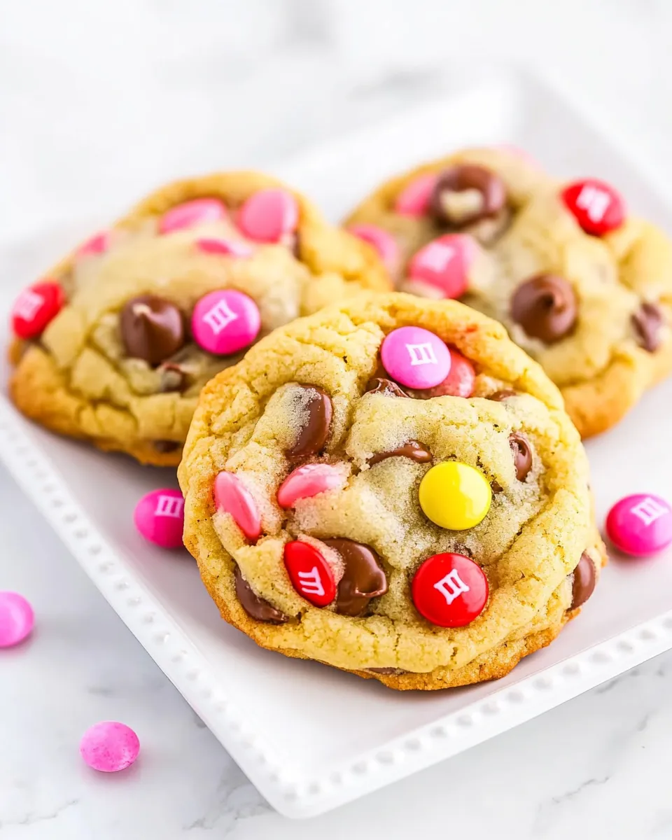 Delicious Soft M&M Chocolate Chip Cookies shot
