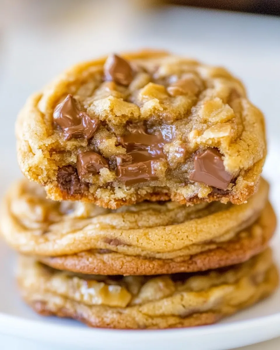 Homemade Soft and Chewy Toffee and Milk Chocolate Peanut Butter Cookies photo