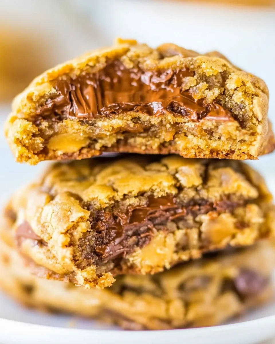 Delicious Soft and Chewy Toffee and Milk Chocolate Peanut Butter Cookies image