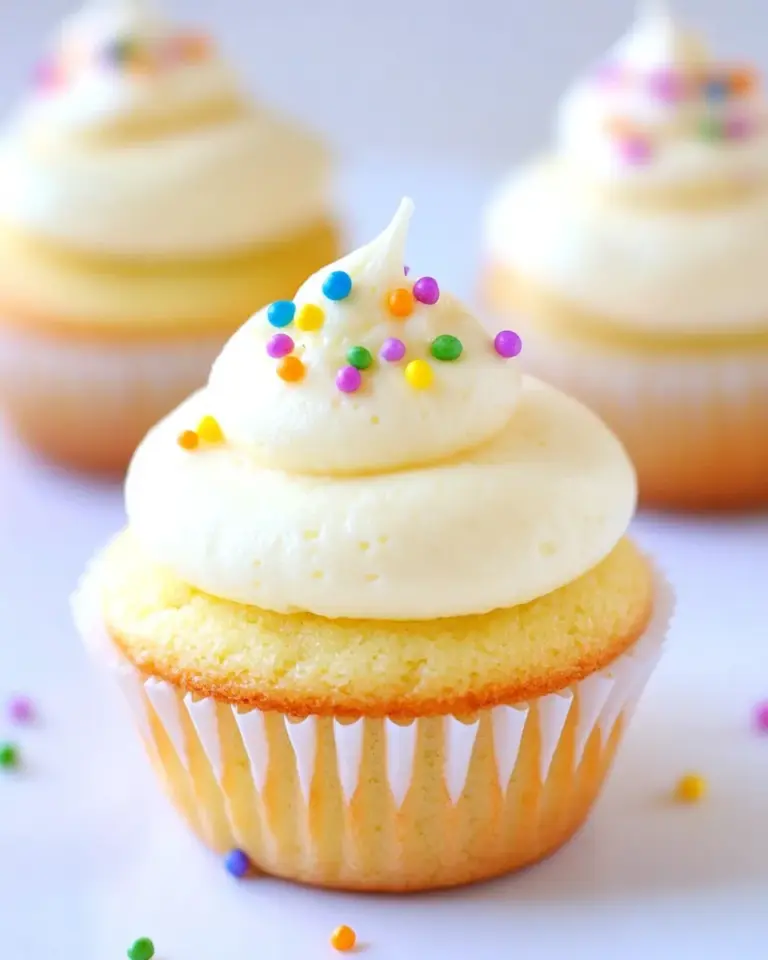 Homemade Sour Cream Vanilla Cupcakes photo