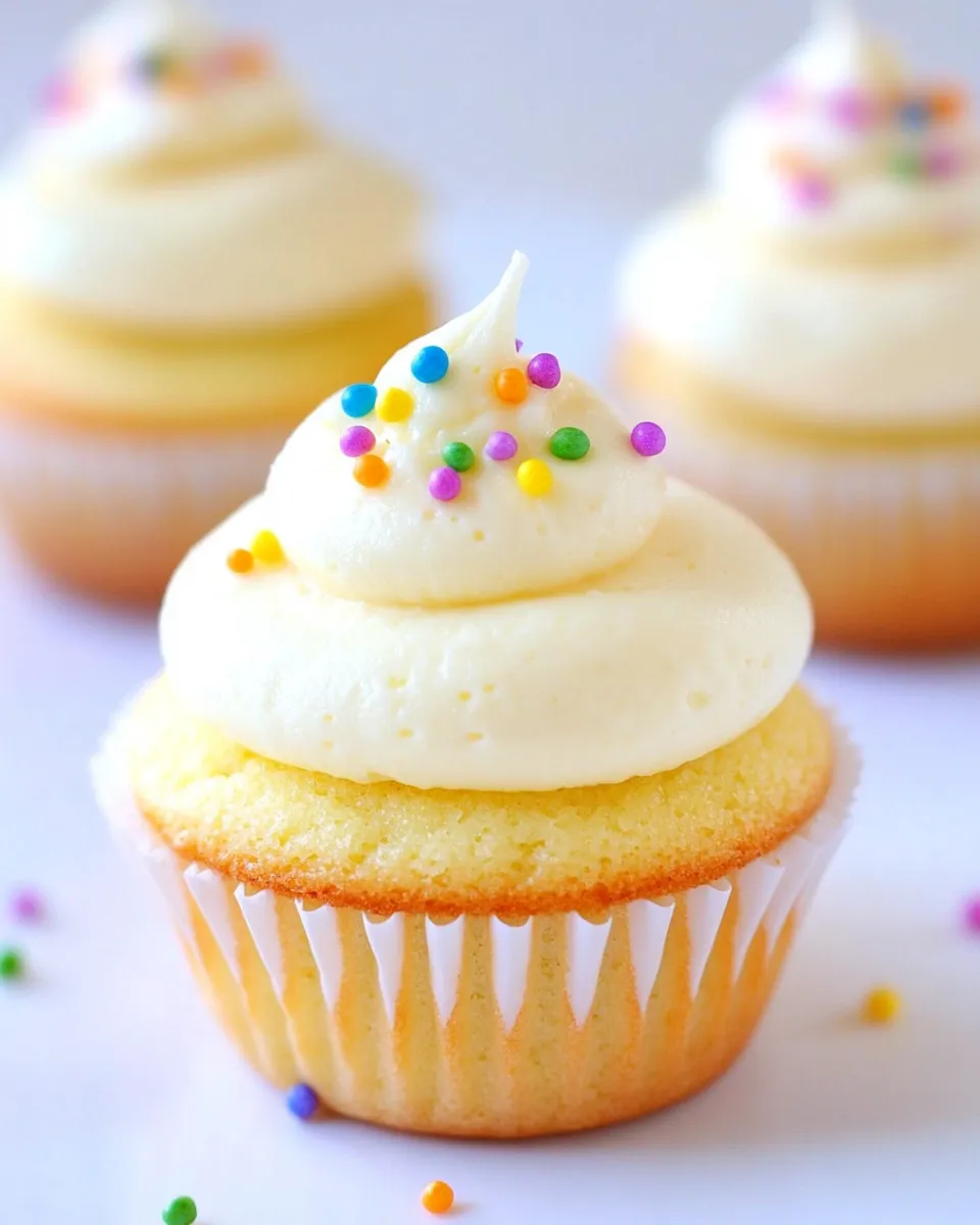 Homemade Sour Cream Vanilla Cupcakes photo