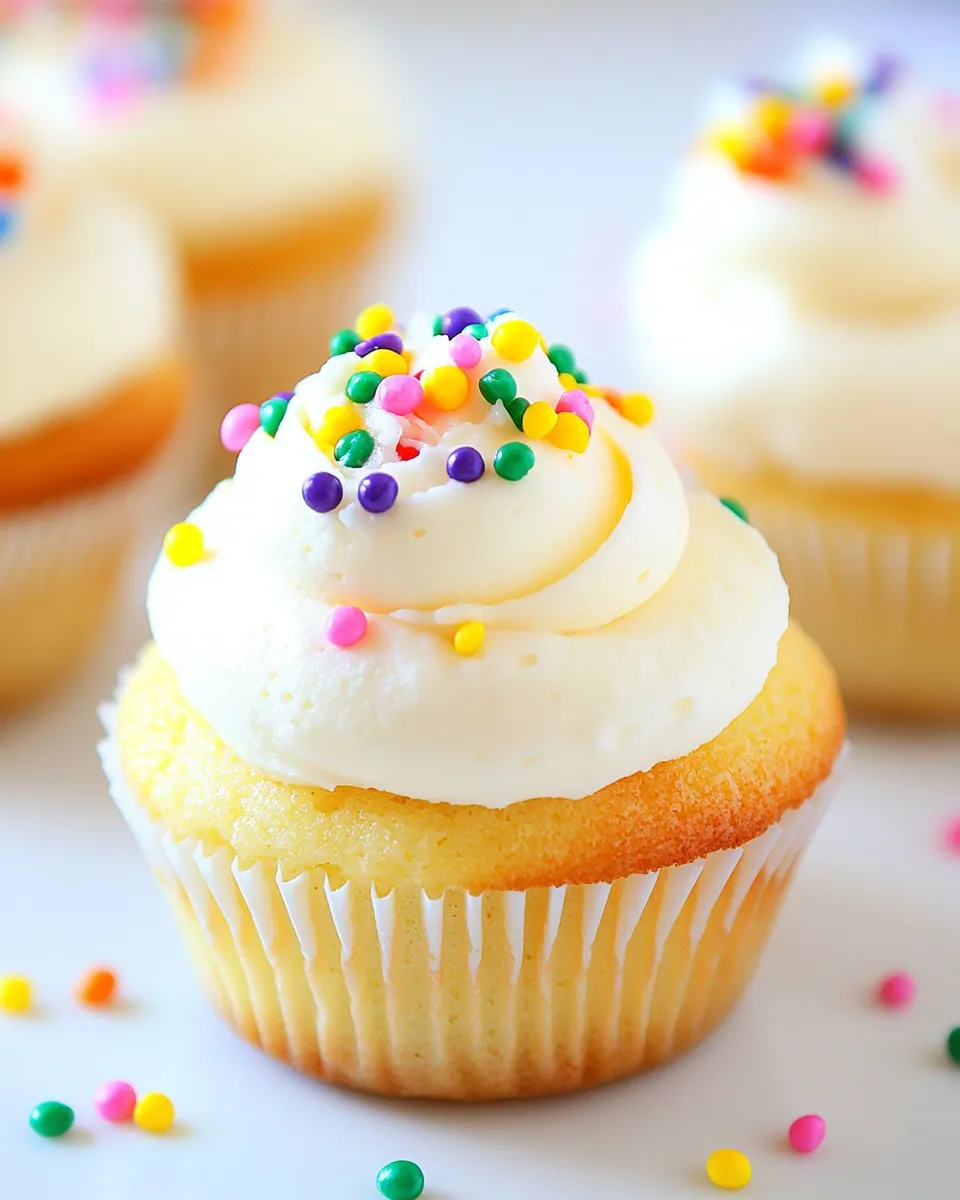 Classic Sour Cream Vanilla Cupcakes image