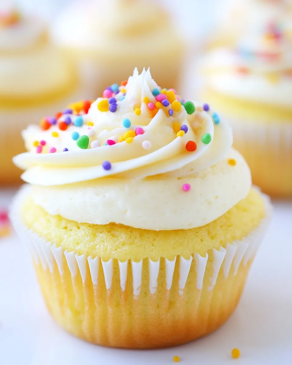 Delicious Sour Cream Vanilla Cupcakes shot