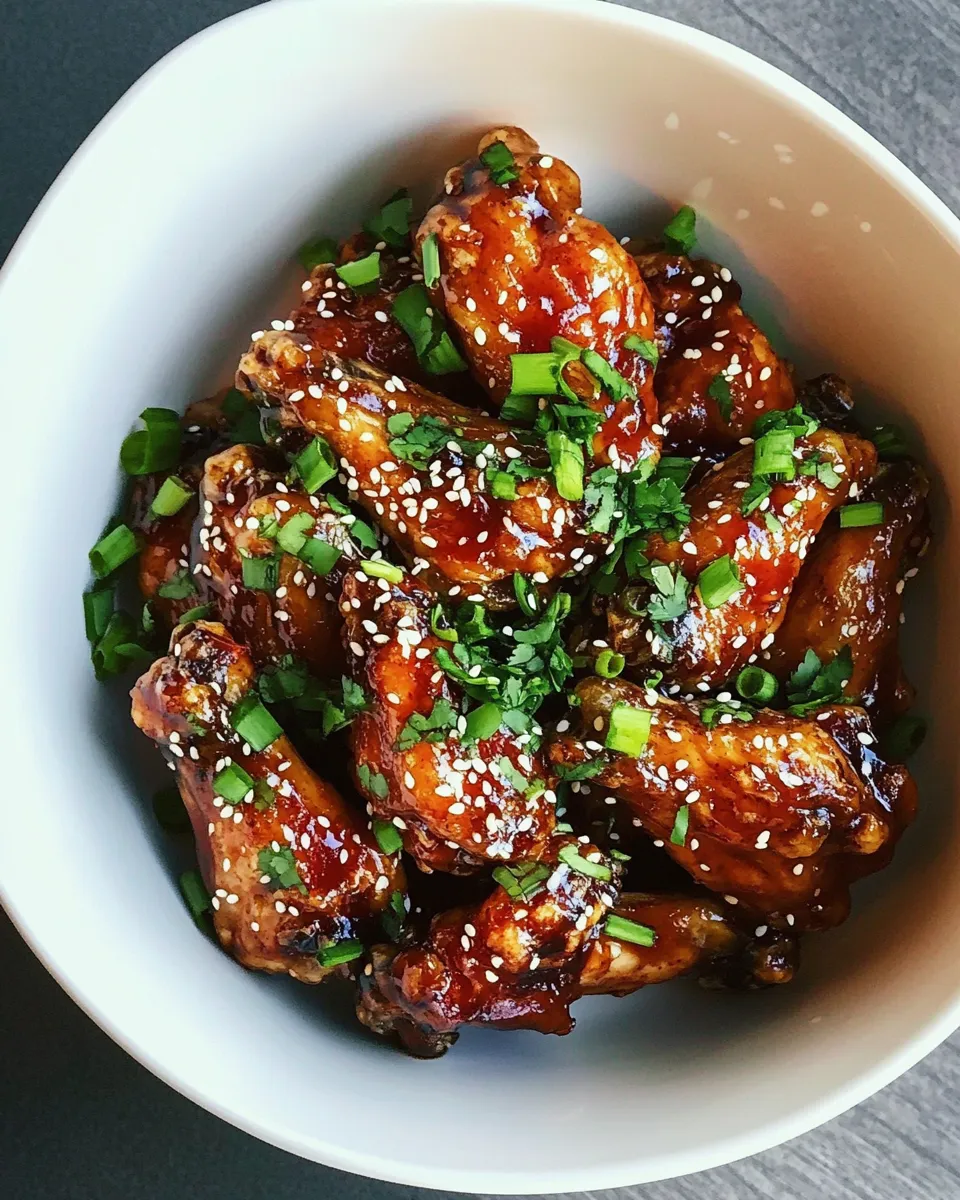 Delicious Soy & Sweet Chili Chicken Wings shot