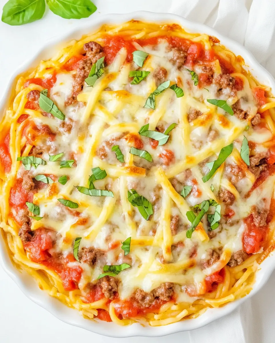 Easy Spaghetti Pie recipe photo