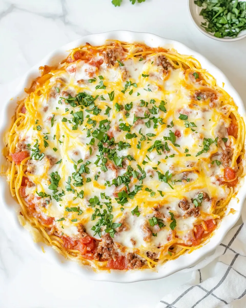 Delicious Spaghetti Pie shot