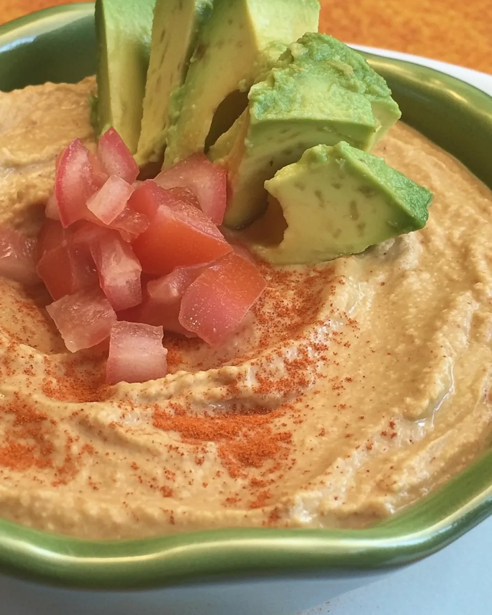 Easy Spicy Hummus Avocado Dip recipe photo